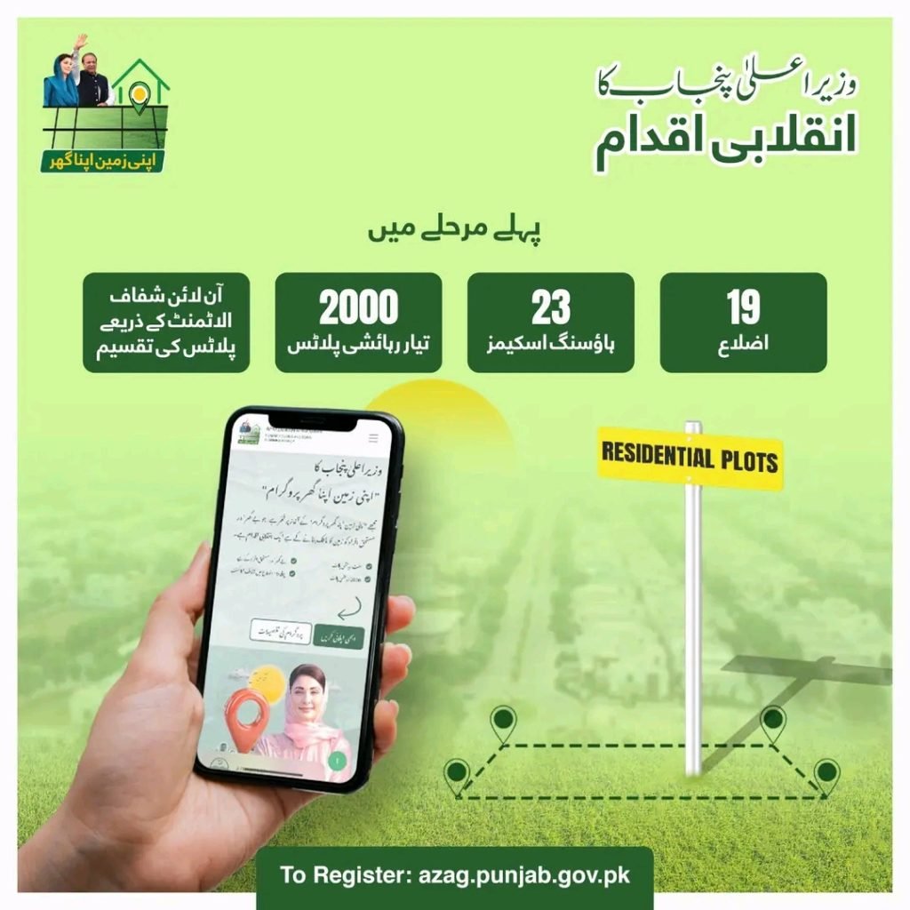 CM Punjab 3 Marla Plot Scheme Registration online