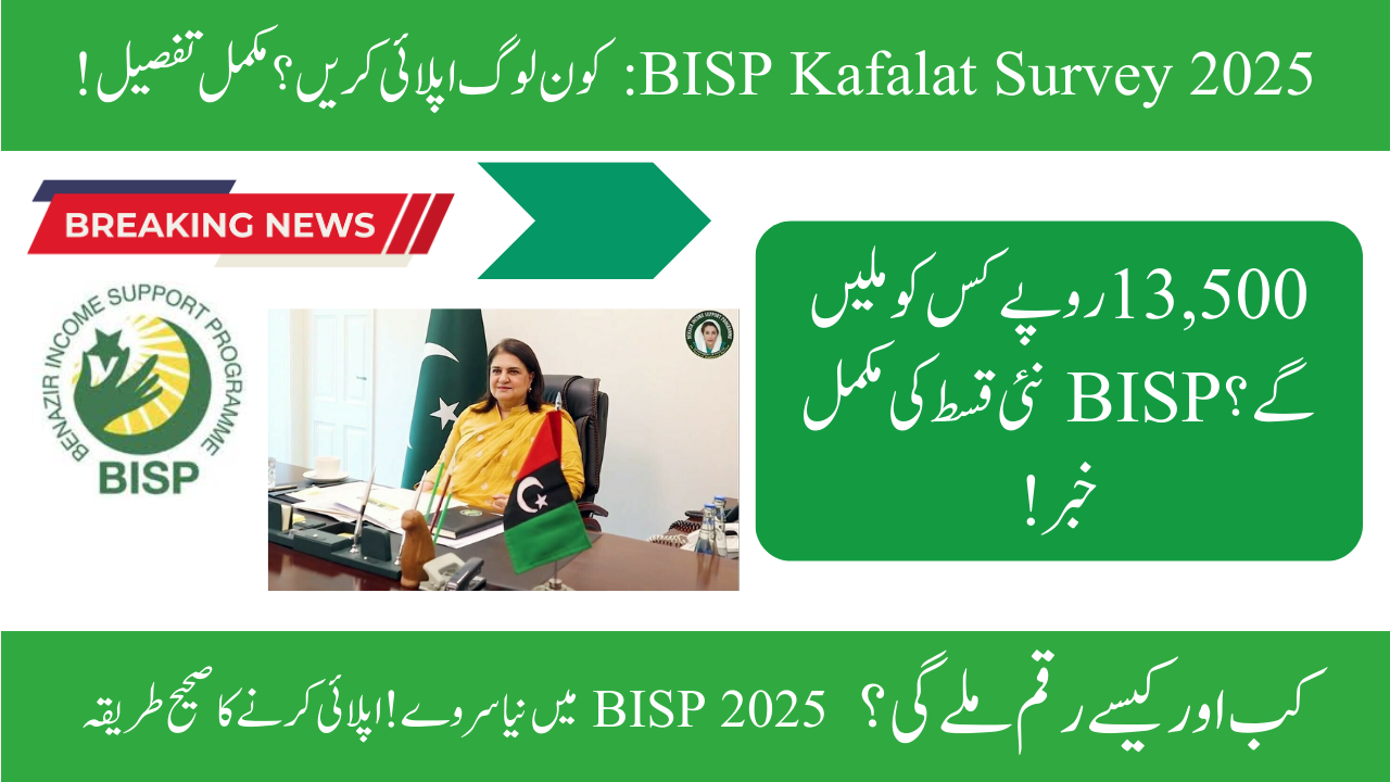 Who Should Apply for BISP Kafalat Program Survey 2025?