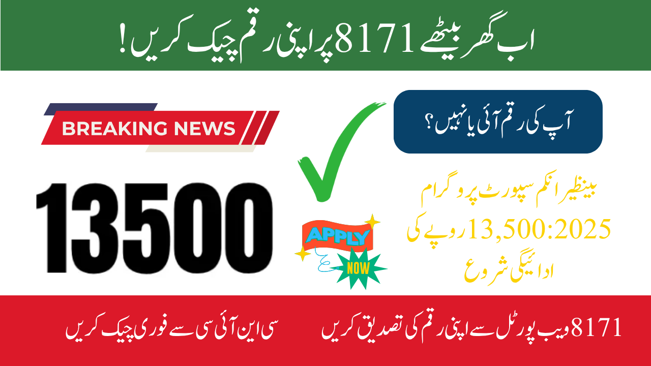 BISP 8171 CNIC Portal – Check Your 2025 Payment Instantly