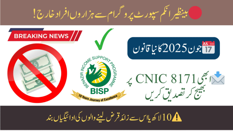 Loan Takers Removed from BISP Payments June 2025